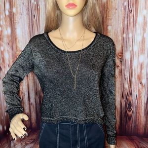 Rebecca Minkoff Ellen Black/Gold Sweater Size M
